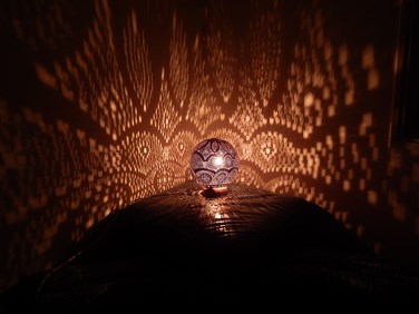 loloeanna calebasse lampe artisanat Guadeloupe photophore